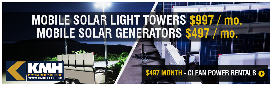 Mobile Solar Light Towers For Rent